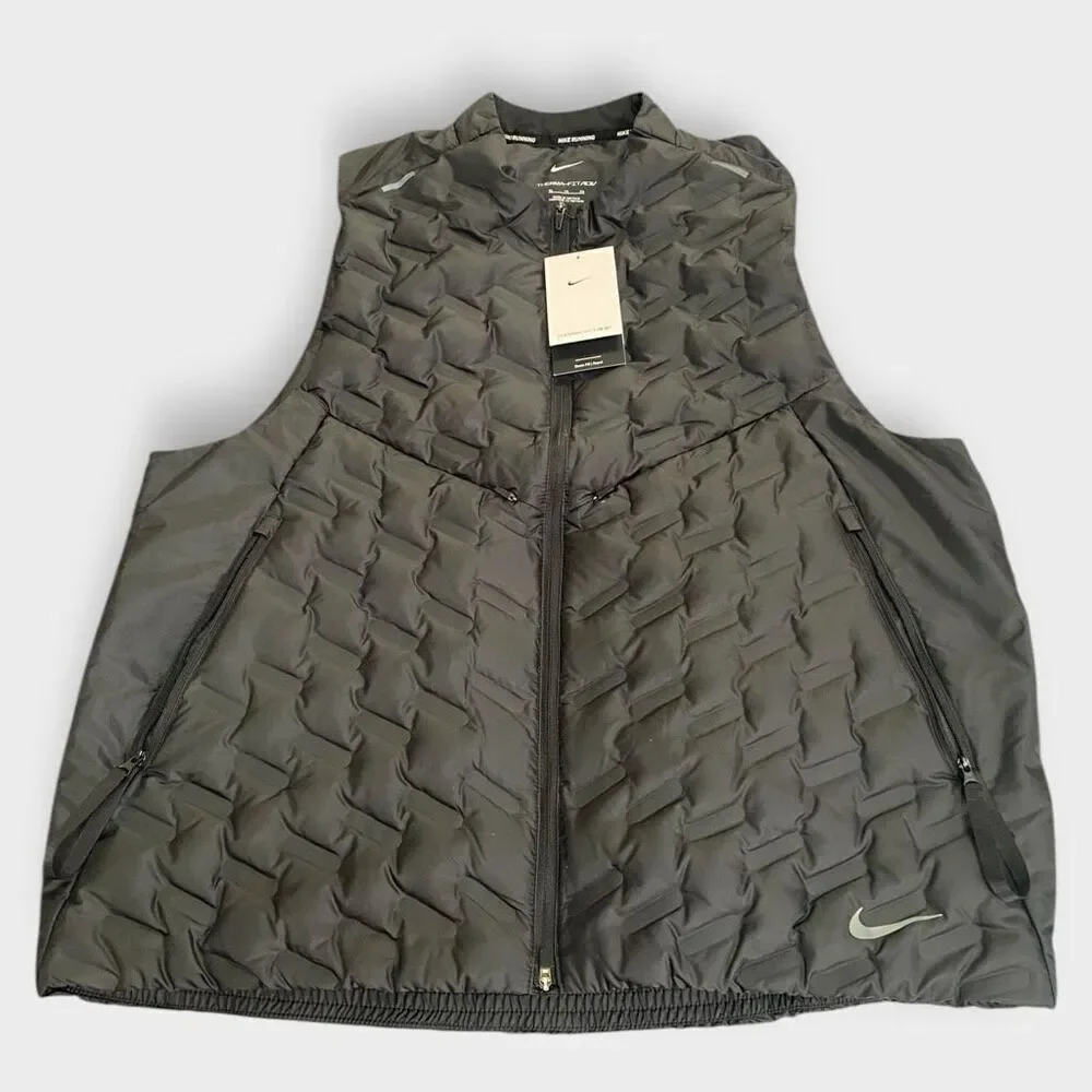 Nike Therma-FIT ADV Repel Down Fill Black Running Vest Mens size XL New